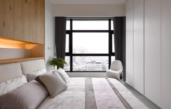 92平自然质朴两居装修效果图现代卧室装修图片