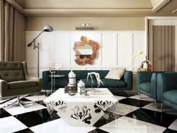 银亿东岸-现代时尚现代客厅装修图片