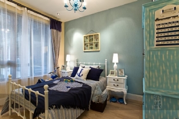 158平欧式风格加地中海元素风格家地中海卧室装修图片