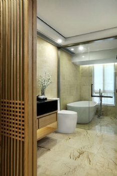 原木风格新中式时尚家欣赏中式卫生间装修图片