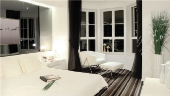 现代简约黑白经典设计案例简约卧室装修图片