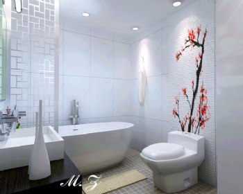 71平米新中式风格美家中式卫生间装修图片