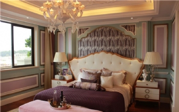 青林湾别墅奢华美式风美式卧室装修图片