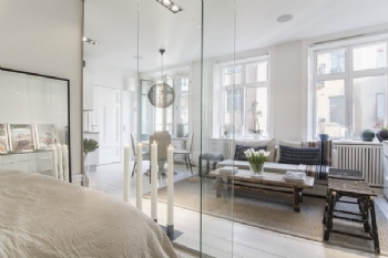 令人心动的瑞典清新小公寓简约客厅装修图片