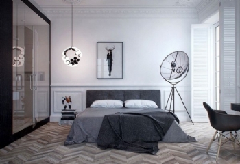 小户型优雅灵动的时髦公寓简约卧室装修图片