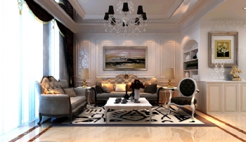 低调奢华的白色欧式风装修图片欧式客厅装修图片