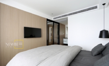 160平米现代简约风格台湾公寓设计现代卧室装修图片