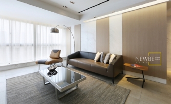 160平米现代简约风格台湾公寓设计现代客厅装修图片