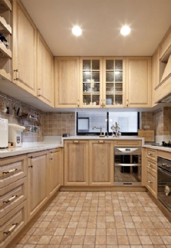 大户型清新美式风格装修效果图美式风格厨房
