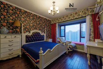 120平米现代美式风格时尚家现代卧室装修图片