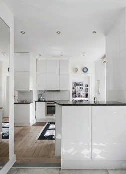 82平米现代质感两室一厅现代厨房装修图片