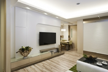 旧房翻新，花艺为现代居家更增添自然感现代客厅装修图片
