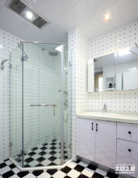 现代简约风格设计 黑白灰随性自在家现代卫生间装修图片