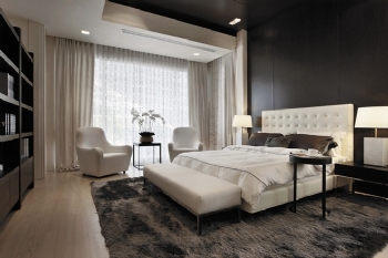黑白新古典风家装装修效果图古典卧室装修图片