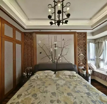 140平新中式风格案例中式卧室装修图片