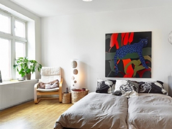 80平米北欧民族风公寓欧式卧室装修图片