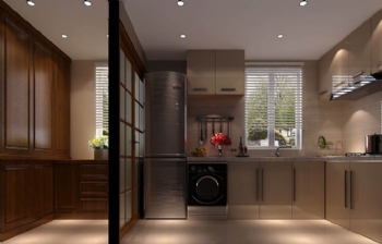 100平三室二厅现代简约风案例欣赏现代厨房装修图片