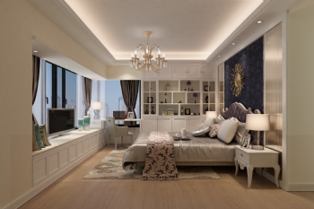 130平大户型现代简约风案例欣赏现代卧室装修图片