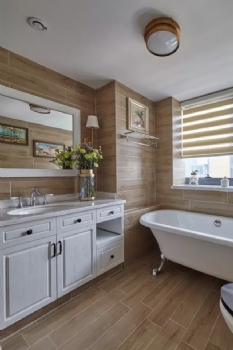 160平恬静美式四居装修案例美式卫生间装修图片