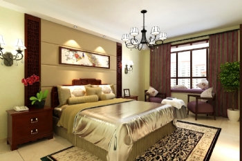 豪华中式风美家案例欣赏中式卧室装修图片