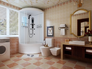 210平复式大气美式风格案例欣赏美式卫生间装修图片