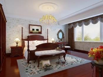 210平复式大气美式风格案例欣赏美式卧室装修图片