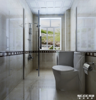 166平清雅新中式四居装修案例中式卫生间装修图片