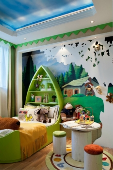将贵气的绿点缀到欧式美居中欧式风格儿童房