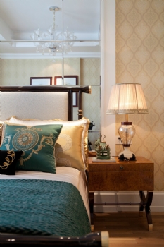 将贵气的绿点缀到欧式美居中欧式卧室装修图片