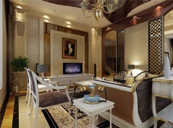 古典与现代混搭 舒适温馨气派混搭客厅装修图片