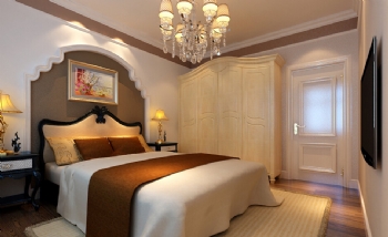 94平现代奢华简欧装修案例现代卧室装修图片
