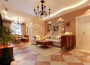 浪漫空间104平米欧式风案例欣赏欧式客厅装修图片