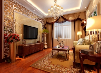 低调奢华欧式三居美居案例欧式客厅装修图片