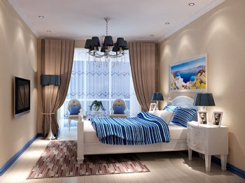 地中海色彩两居装修图片地中海风格卧室