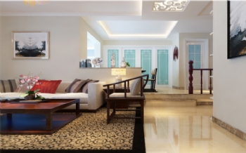 典雅中国风130平米装修效果图古典风格客厅