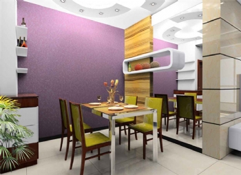139平格色彩协调三居室装修图片简约餐厅装修图片
