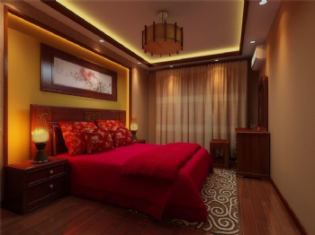 现代中揉着古典装修效果图古典卧室装修图片