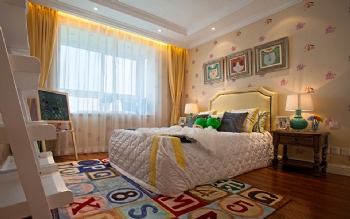 江城国际美式装修效果图美式卧室装修图片