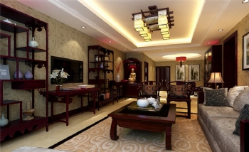 中式古典韵味古朴素雅装修图片中式客厅装修图片