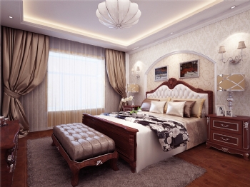 古典欧式的典雅，豪放装修案例欣赏古典卧室装修图片