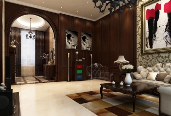 高雅大气奢华欧式风格演绎大宅生活欧式客厅装修图片