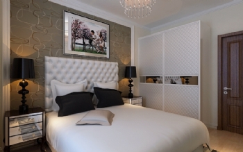 100平现代简约两居案例欣赏现代卧室装修图片