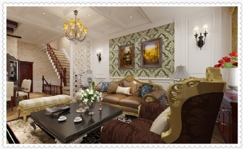 奢华欧式 深层的浪漫美家欧式客厅装修图片
