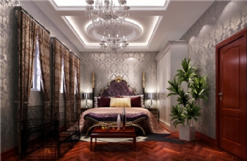330平大气奢华豪宅欣赏欧式卧室装修图片