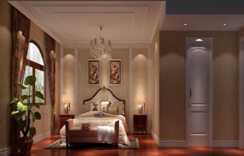 160平三居美式风案例欣赏美式卧室装修图片