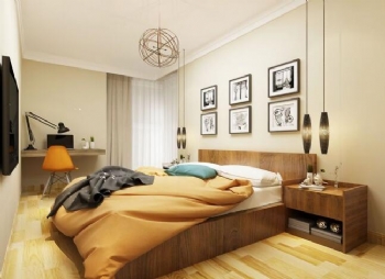 90平现代风中户型案例欣赏现代卧室装修图片