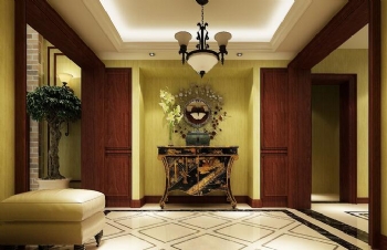 215平美式别墅风格案例欣赏美式过道装修图片