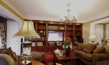 180平美式风装修案例欣赏美式客厅装修图片