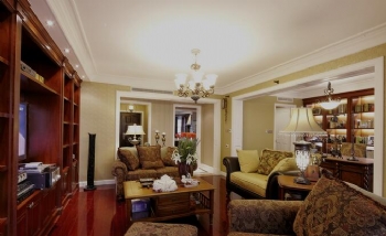 180平美式风装修案例欣赏美式客厅装修图片