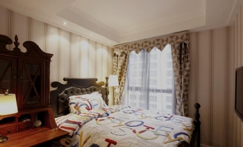 180平美式风装修案例欣赏美式卧室装修图片